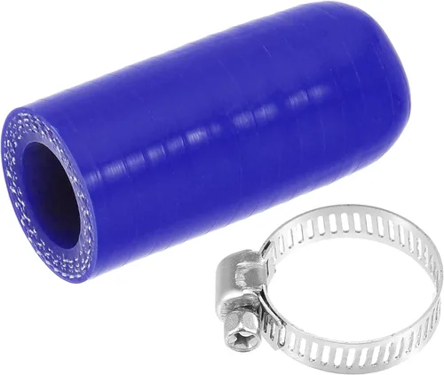 Miniatura 11 de uxcell 1 Unidades 0.236 in ID Silicona Tapa de Refrigerante con Abrazadera para Calentador de Refrigerante Bypass Vacío Agua Puerto Azul