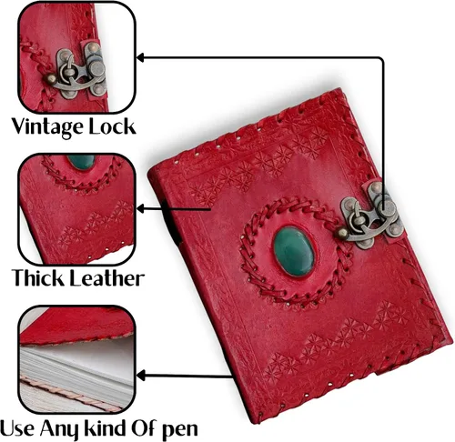 Miniatura 4 de Libro de Cuero de las Sombras Diario en Cuero Genuino encuadernado para mujeres y hombres, libro de hechizos cuaderno para viajar Cuaderno de Azul