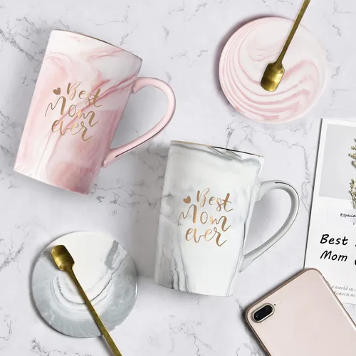 Miniatura 3 de YHRJWN Regalos para mamá, mejor taza de café de mamá, regalos de cumpleaños para mamá de hija e hijo, idea de regalo para mamás para Navidad, día
