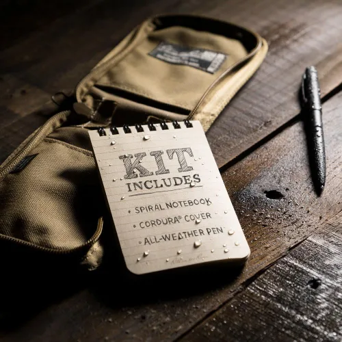 Miniatura 10 de Rite in the Rain All-Weather - Kit de cuaderno con espiral en parte superior de 3 x 5", funda de tela CORDURA, cuaderno amarillo y bolígrafo