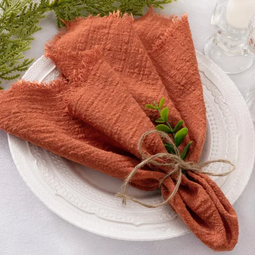 Miniatura 14 de Socomi Juego de 6 servilletas de lino de color beige, para Pascua, primavera, lavables, de algodón, con flecos, de 17 x 17 pulgadas, para bodas