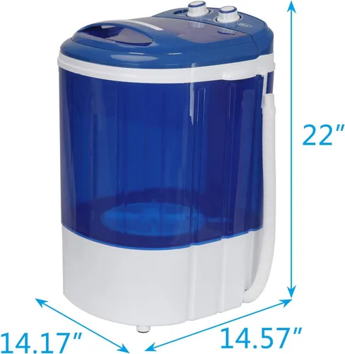 Miniatura 6 de SUPER DEAL Lavadora Portátil, Lavadora Pequeña de Tina Individual 5.7 lbs de Capacidad de Lavado para Apartamentos, Dormitorios, Viajes, RV