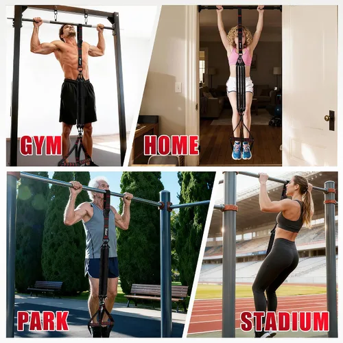 Miniatura 7 de Pull Up Assistance Bands, Heavy Duty Resistance Bands with Handles, Exercise Band with Door Anchor, Adjustable Workout Band Set for Pull Up Bar