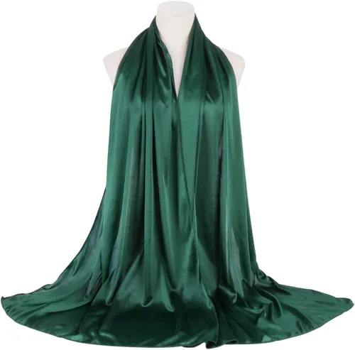 Miniatura 7 de Ladiery Chales y envolturas de satén sedoso para mujer, vestido de noche, ligero, largo, para novia, elegante, brillante, estola de boda