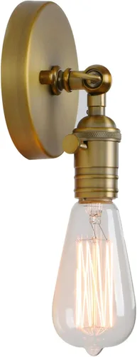 Miniatura 2 de Permo Vintage lámpara estilo candelabro de metal industrial para montar en pared, 60.00watts Antiguo