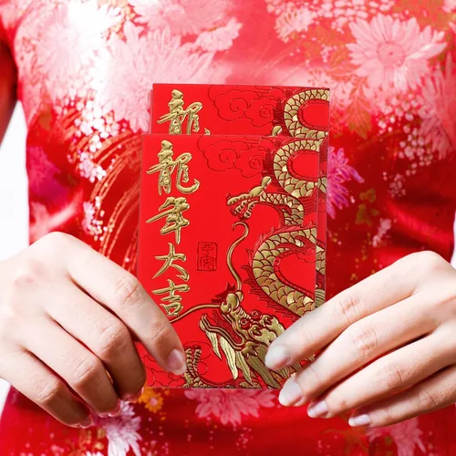 Miniatura 9 de Paquete de 60 sobres rojos chinos para Año Nuevo Lunar Hong Bao 2024 Año del Año del Año del Dinero para Festival de Primavera Boda Cumpleaños