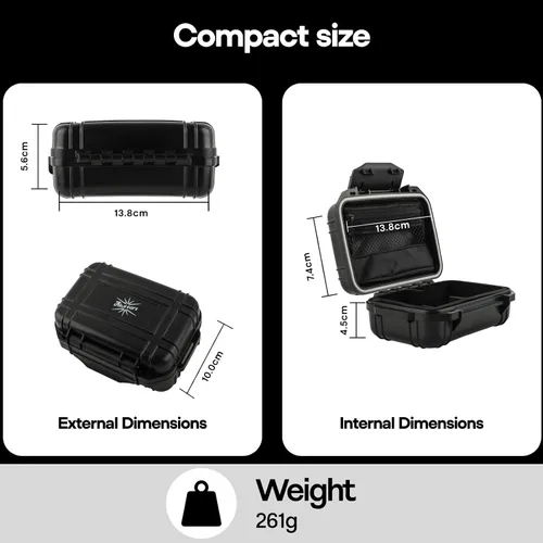 Miniatura 3 de Linsoul Kiwi Ears SONICAP - Estuche impermeable para auriculares, caja de almacenamiento rígida para IEM con forro de EVA, bolsa de transporte dura
