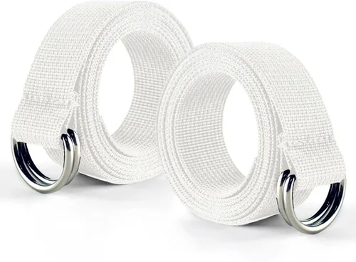 Miniatura 14 de Cinturón de fútbol web con dos anillos en D de acero inoxidable de 52 pies, cinturón para hombres, mujeres, niños, jóvenes, niños y niñas
