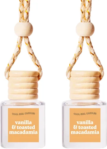 COOLGIRLCANDLES - Ambientador de aceite aromático de macadamia tostada de vainilla para aceites esenciales, aromas, aromaterapia, automóvil, botella