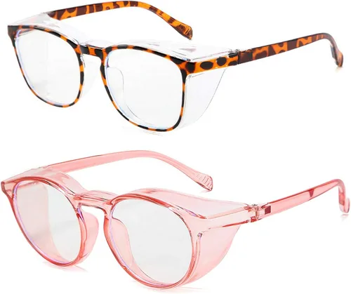 Miniatura 11 de Gafas de seguridad anti niebla para mujeres y hombres, TR90, lentes de bloqueo de luz azul, transparentes, antiarañazos, protección UV, marco