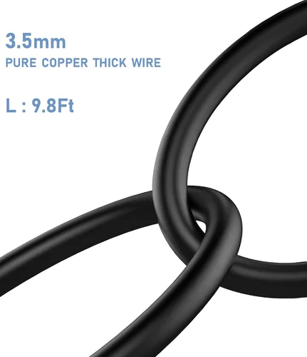 Miniatura 4 de Pixelman Cable de alimentación para cámara de salpicadero, cable de carga de cámara de tablero (9.8 pies tipo C) con anillo magnético, cable
