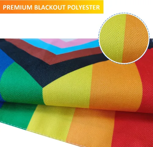 Miniatura 4 de SYII Progress Pride Rainbow LGBT - Bandera de jardín LGBT de 12 x 18 pulgadas, banderas gay transgénero de doble cara para pared de patio al aire