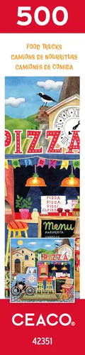 Miniatura 8 de Ceaco - Food Trucks - Pip's Pizza Truck - Rompecabezas de 500 piezas para adultos y familias - Arte vibrante de alta resolución por Stephanie