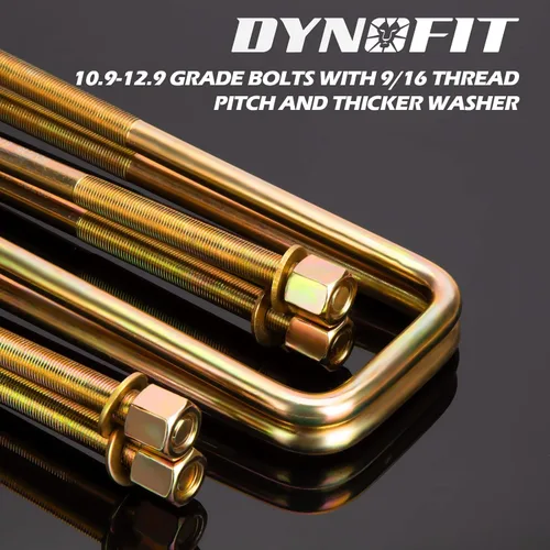 Miniatura 6 de Dynofit - Bloques de elevación traseros de 3 pulgadas para Ford F150 2WD 4WD 2004-2020, kit de bloque de elevación y pernos en U cuadrados