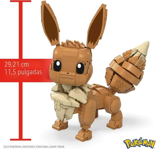 Miniatura 5 de MEGA - Juego de juguetes de construcción Pokémon Jumbo Eevee con 824 piezas, articulados y posables, 11 pulgadas de alto, para niños
