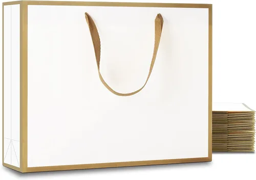 Miniatura 17 de Bolsas de regalo de tamaño mediano, venta al por menor, mercancía Blanco Negro