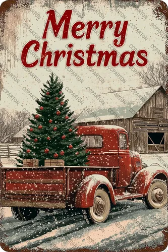 Miniatura 9 de CCPARTON Carteles de Feliz Navidad Graciosos Cartel de Hoja de Estaño para Decoración del Hogar Interior Jardín Patio Exterior Porche 8x12 Pulgadas