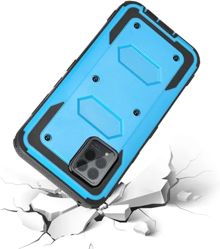 Miniatura 4 de Asuwish Funda de teléfono para T-Mobile Revvl 6 Pro 5G 2022 Funda híbrida a prueba de golpes de cuerpo completo, accesorios de celda de alta Azul