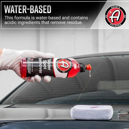Miniatura 4 de Adam's Polishes Removedor de manchas de agua - Quitamanchas de agua dura para vidrio, puertas de ducha, pintura, ventanas, detallado de automóviles