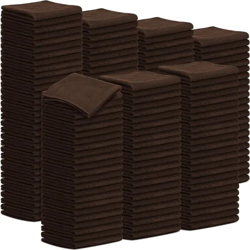 Miniatura 12 de Tenare Paquete de 100 paños de limpieza de microfibra de 12 x 12 pulgadas, trapos de limpieza reutilizables, toallas de microfibra a granel, paños