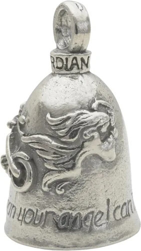 Miniatura 2 de Guardian Bell Campana de buena suerte con llavero y bolsa de regalo de terciopelo negro Campana de motocicleta Peltre sin plomo Hecho en Never