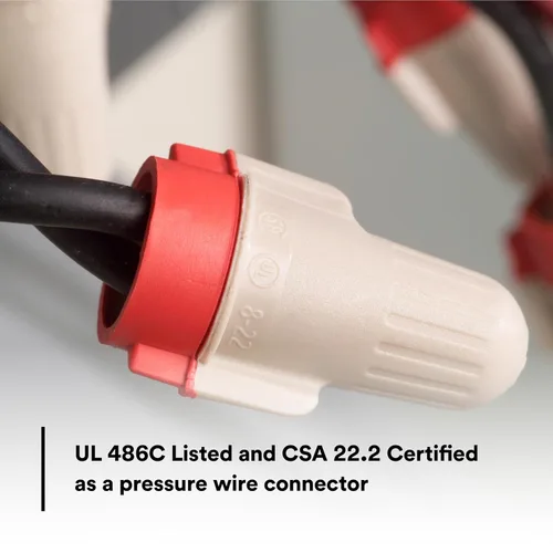 Miniatura 7 de 3M Performance Plus Conector de Alambre T/R+JUG, Canela/Rojo, Conectores de Resorte de Acero Flexible, Tacto Suave y Cómodo, Cobre, Certificado CSA