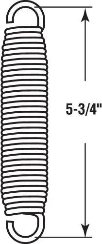 Miniatura 2 de Prime-Line SP 9625 Muelle de extensión, construcción de acero para resorte, acabado niquelado, 0.120 GA x 1-1/16 pulgadas x 5-1/2 pulgadas, apertura
