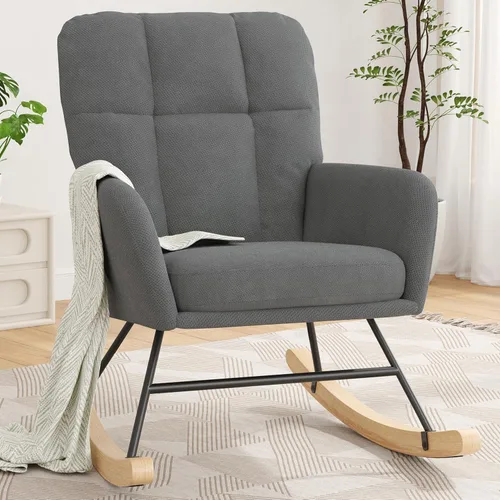 Miniatura 10 de Silla Mecedora para Guardería, Sillas Mecedoras Teddy para Bebé de Guardería, Silla de Lactancia Moderna para Amamantar, Mecedora de Guardería