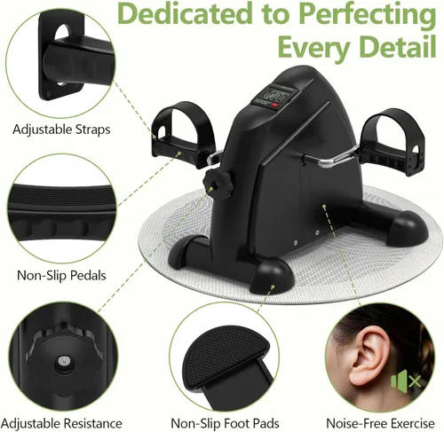 Miniatura 8 de FITKS360 Under Desk Elliptical & Mini Exercise Bike - Seated Electric Leg Exerciser Under Table Oval Electric - Seniors Sit Exerciser Full Assembled