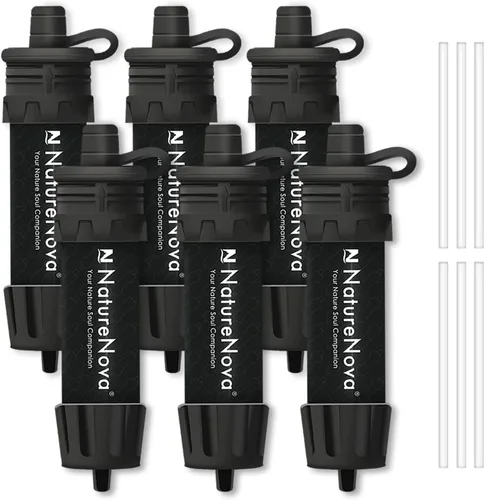 Miniatura 12 de Mini Filtro de Agua NatureNova Sistema Portátil de Filtración de Agua de Emergencia para Senderismo, Camping, Popote, Equipo de Supervivencia