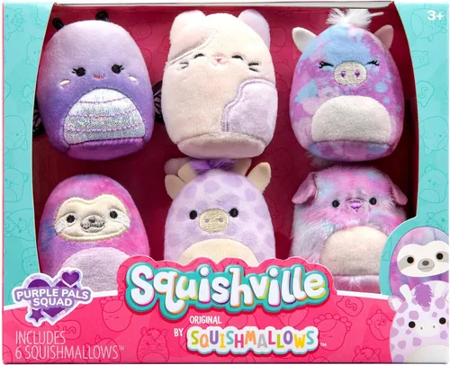 Miniatura 11 de Squishville de Original Squishmallows Escuadrón Negro y Blanco de Peluche - Seis Peluches Squishmallows de 5 cm Incluyendo Tajo, Kayce, Bambalina