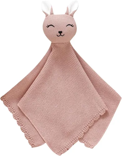 Miniatura 12 de LAWKUL Manta de seguridad suave para recién nacidos, niños y niñas, de punto para acurrucarse, cómoda, color camel, 16 x 16 pulgadas
