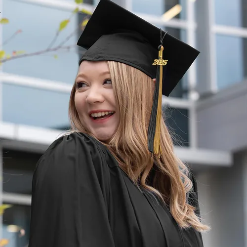 Miniatura 5 de Endea Graduation Borla de doble color con gota de fecha plateada (negro/oro antiguo, 2025)