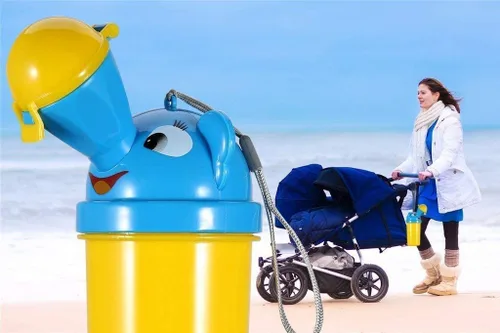 Miniatura 5 de [16.9 fl oz] Orinal portátil para bebés y niños con cepillo limpio, inodoro higiénico de emergencia a prueba de fugas para camping, viajes
