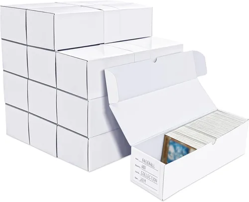 Miniatura 8 de Caja de almacenamiento de tarjetas coleccionables, paquete de 8 • Caja de almacenamiento de cartón corrugado de 1000 unidades con divisores