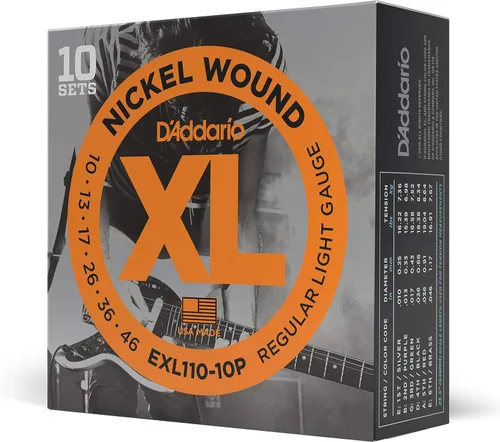 Miniatura 26 de D'Addario XL EXL115-10P - Cuerdas de níquel para guitarra eléctrica de 6 cuerdas, entonación perfecta, sensación consistente, durabilidad fiable