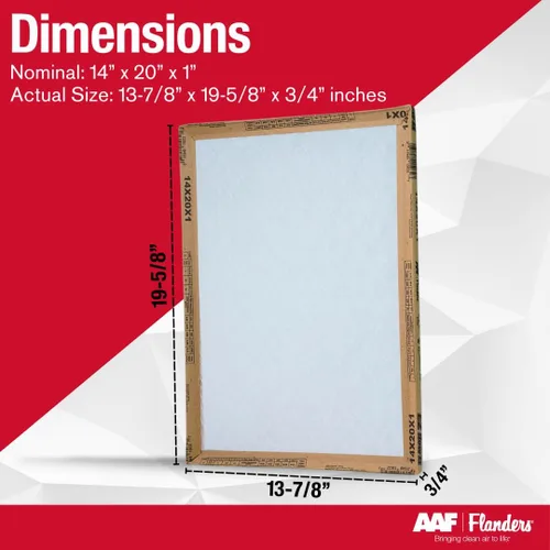 Miniatura 3 de Flanders EZ-Flow II - Filtros de aire MERV 1 de 14 x 20 x 1, filtro de repuesto para horno, HVAC y CA, medios de fibra de vidrio duraderos de alto