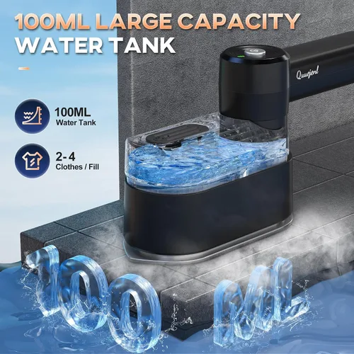 Miniatura 9 de Vaporizador de viaje para ropa, plancha pequeña, vaporizador portátil de 1000 W y mini plancha, calor rápido de 10 segundos, mini vaporizador