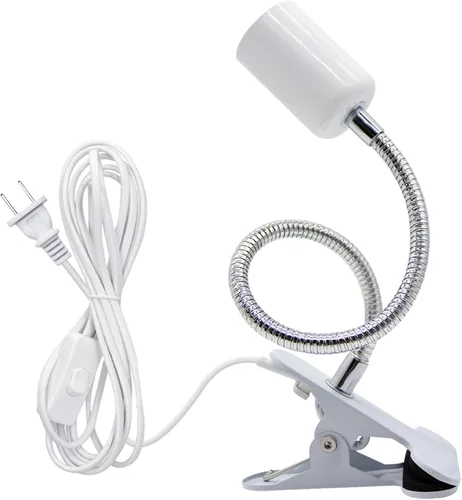 Miniatura 11 de Soporte de Lámpara con Clip Ajustable Interruptor Luz de Clip Flexible Soporte de Lámpara con Clip Soporte de Lámpara de Escritorio con Clip Zócalo