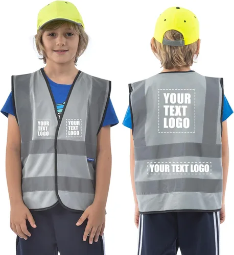 Miniatura 11 de AYKRM Chaleco de alta visibilidad para niños chaleco de seguridad reflectante de alta visibilidad Verde