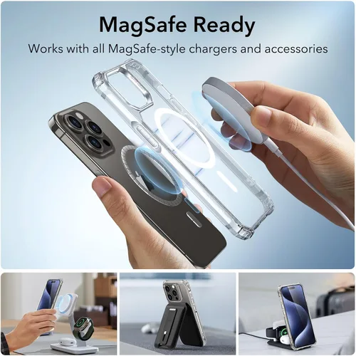 Miniatura 5 de ESR Funda para iPhone 15 Pro Max, compatible con MagSafe, protección de grado militar, esquinas de protección de aire a prueba de golpes, parte