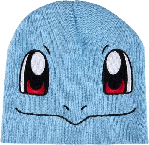 Bioworld Pokemon Squirtle - Gorro de punto bordado, talla única, color azul