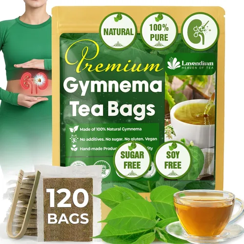 Miniatura 15 de Lavendium, 120 bolsas de té premium de fruta de melón amargo té de hierbas, 100% natural y puro, hecho a mano, hecho con materiales naturales