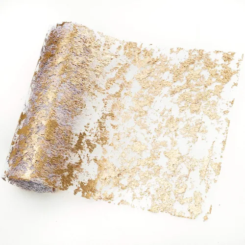 PapaKit Camino de mesa fino dorado metálico brillante de 11 x 84 pulgadas, paquete de 2 para vacaciones, bodas, fiestas y decoración diaria