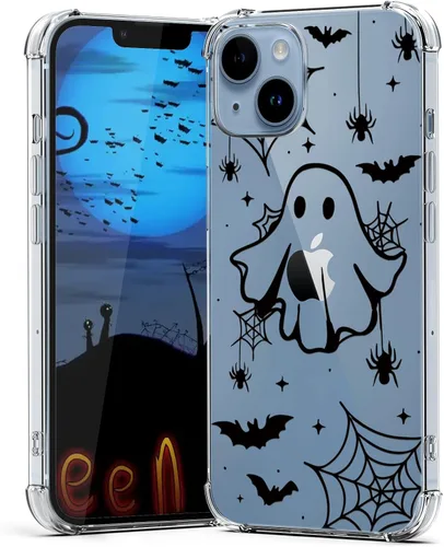 Miniatura 21 de Funda de Halloween para Google Pixel 6A transparente con diseños de murciélagos fantasmas, funda para teléfono para niñas, elegante, delgada, a