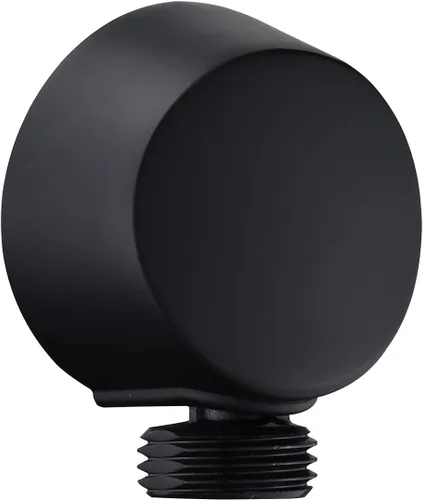Miniatura 2 de A725WR - Conector de pared de ducha de mano redondo Drop Ell, pieza de repuesto de hierro forjado para Moen, negro mate