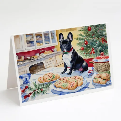 Miniatura 157 de Caroline's Treasures DAC3884GCA7P Paquete de 8 tarjetas en blanco de Navidad con galletas de husky siberiano Tarjetas de felicitación con sobres