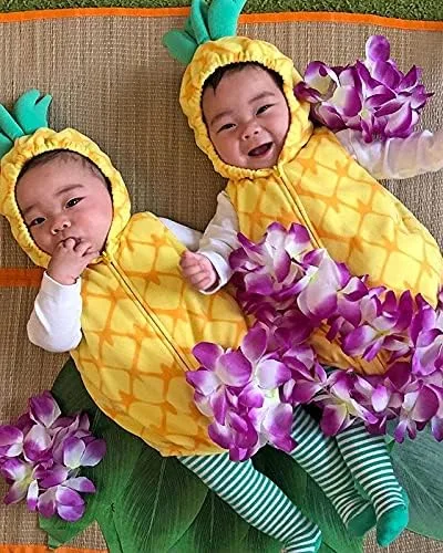 Miniatura 7 de Newborn Infant Baby Girls Boys Clothes Cute Avocado Jumpsuit Sleeveless Hoodie Romper Sweater Stripe Stockings Fall Outfit