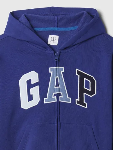 Miniatura 30 de GAP Sudadera con capucha y cremallera completa con logotipo para niños