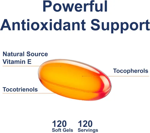 Miniatura 4 de Carlson - E-Gems Elite, 400 UI (268 mg) de vitamina E con tocoferoles y tocotrienoles, fuente natural, cápsulas de vitamina E, salud cardíaca